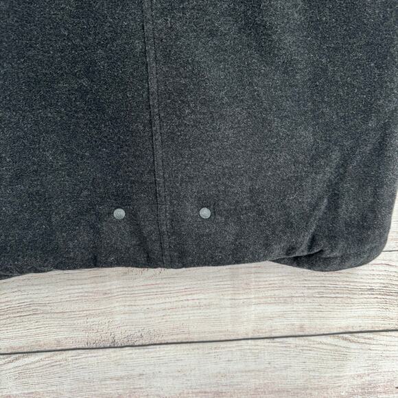 Vintage Polo Jeans Co Ralph Lauren Wool Blend Overcoat Jacket Mens M Black Gray - Picture 14 of 15